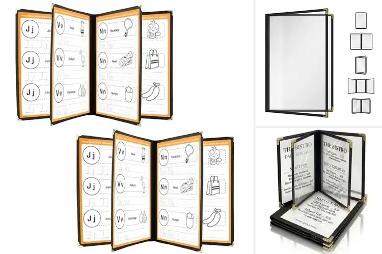 Detailed view of Best 4-Page Menu Covers: Top 10 Stylish Picks