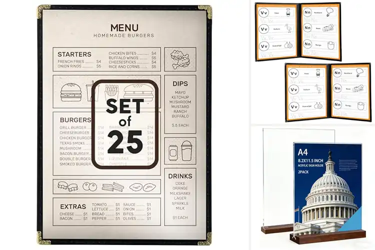 Detailed view of Best A4 Menu Holders: Stylish, Secure, Customer‑Friendly