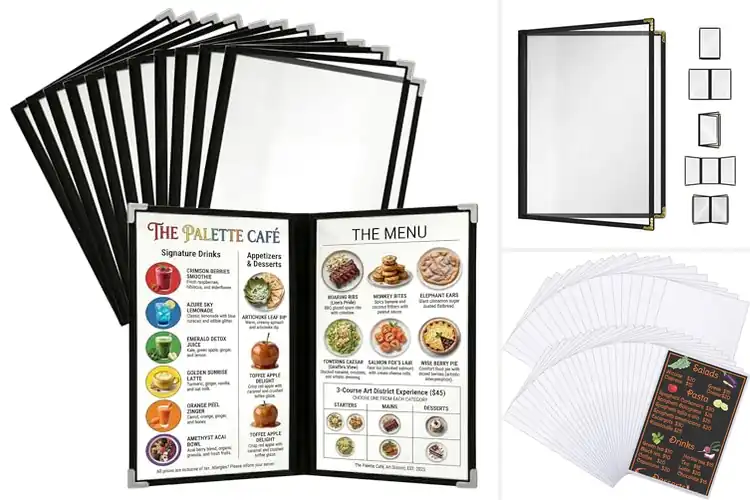 Detailed view of Best Cafe Menu Sleeves