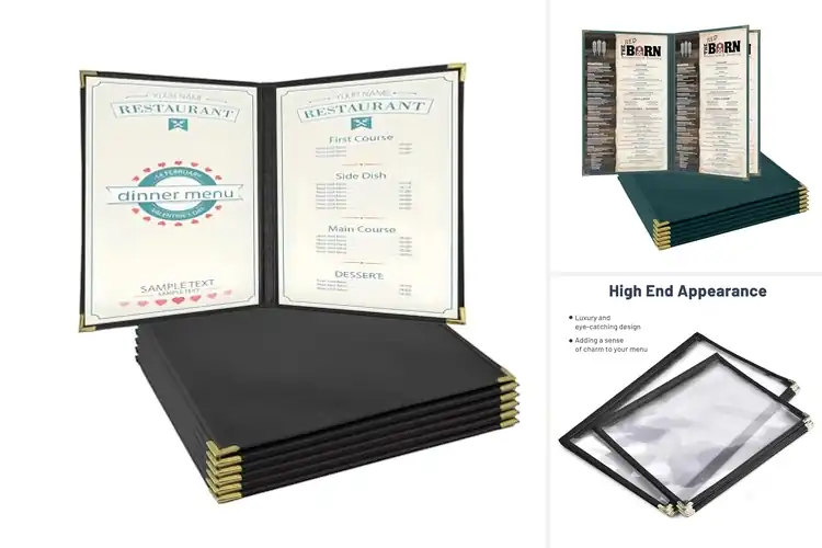 Detailed view of Best Leatherette Edge Menu Covers – Stylish & Durable