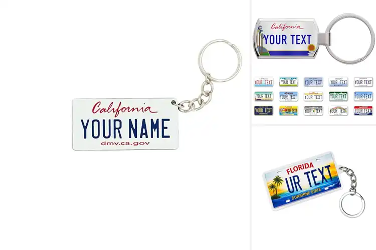 Detailed view of Best Personalized License Plate Keychains